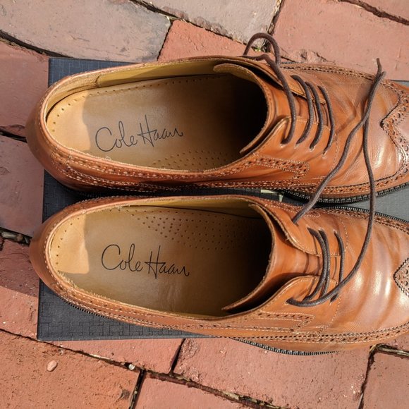 COLE HAAN GIRALDO WNGTP II - BRITISH TAN CP - USED IN BOX WITH BAG - SIZE 11.5 M - Picture 5 of 16